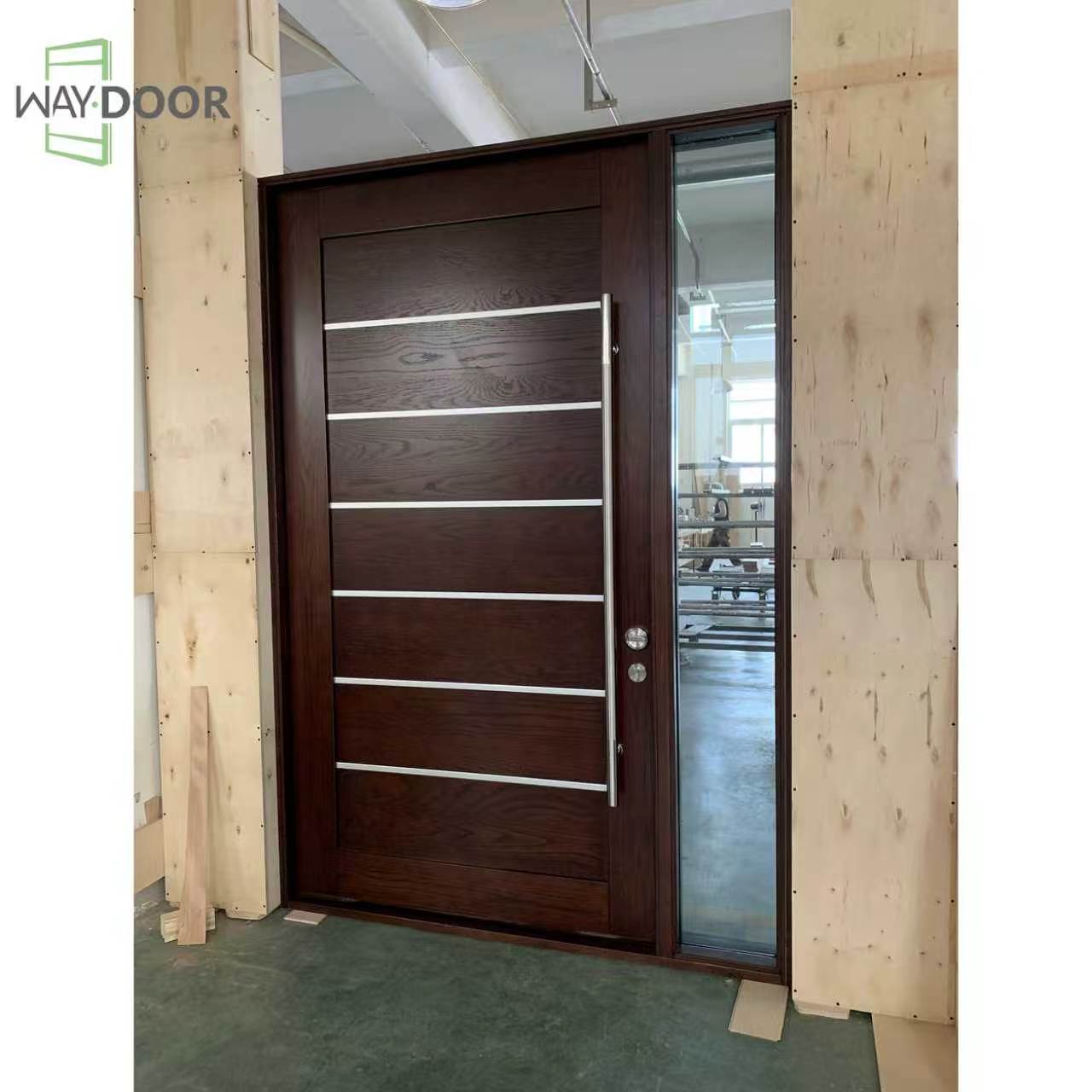 Horizon Solid Wood Modern Entry Door