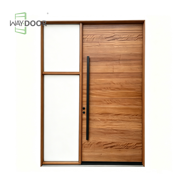 Horizon Solid Wood Pivot Entry Door with Sidelight