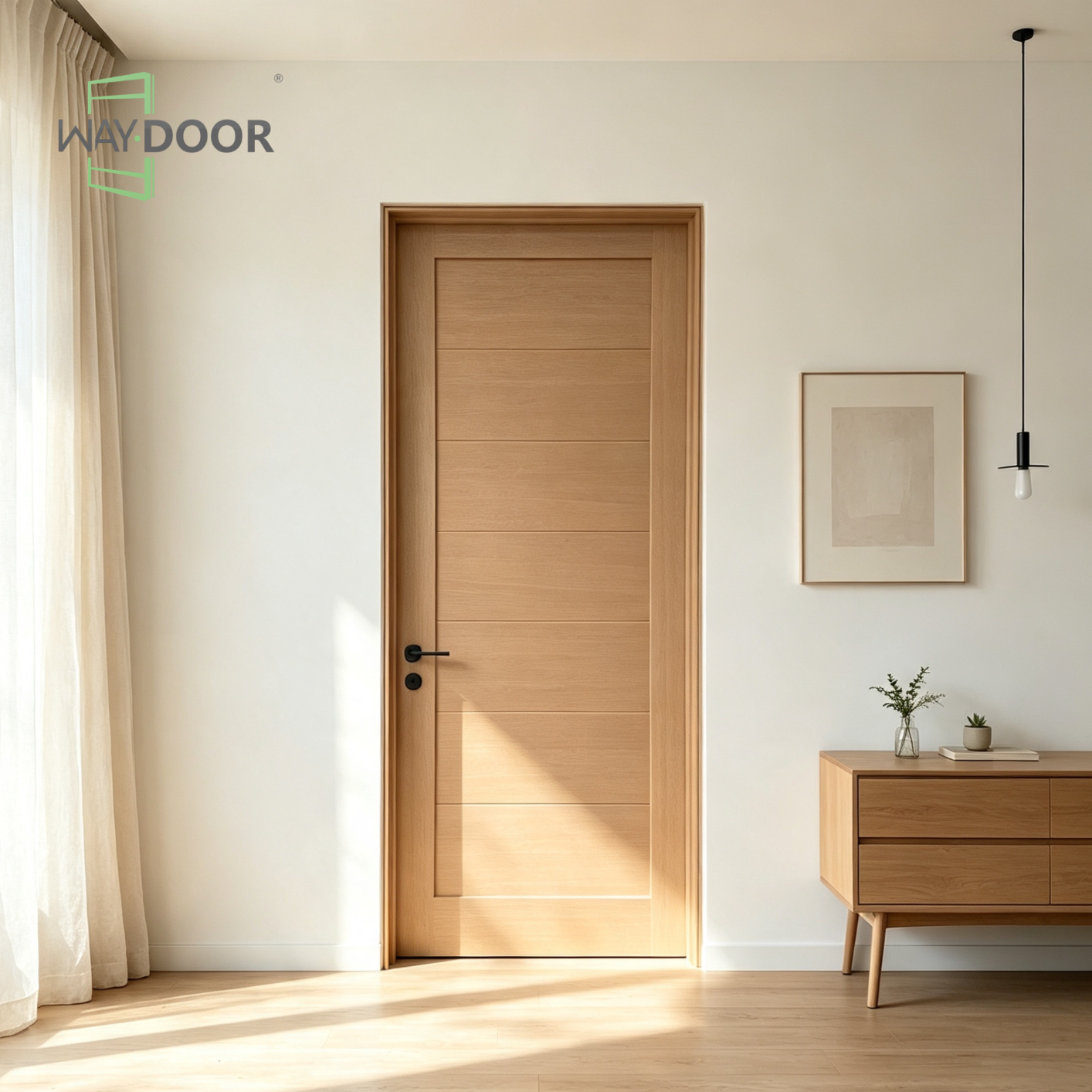 Horizontal Shaker Solid Wood Interior Hinge Door