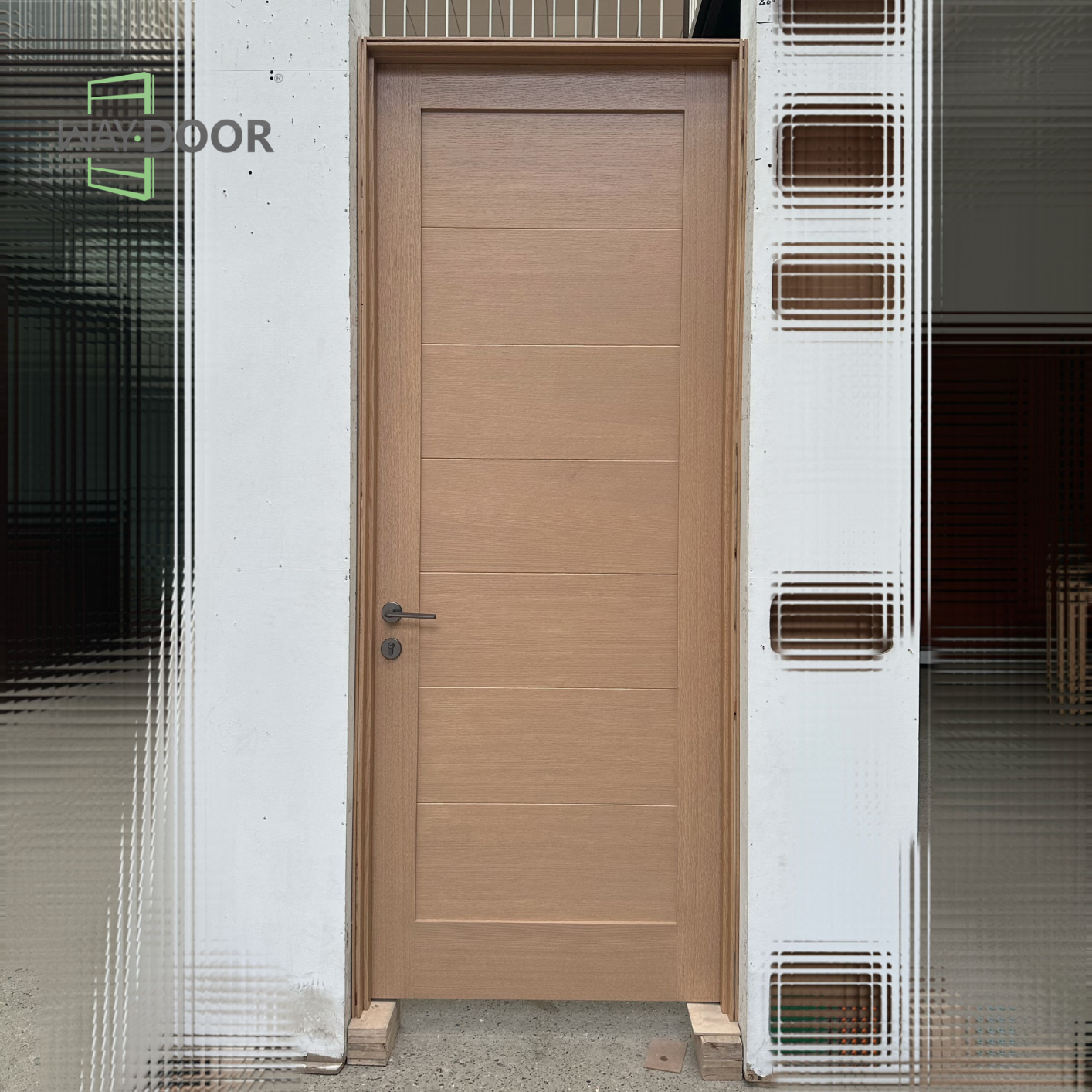 Horizontal Shaker Solid Wood Interior Hinge Door