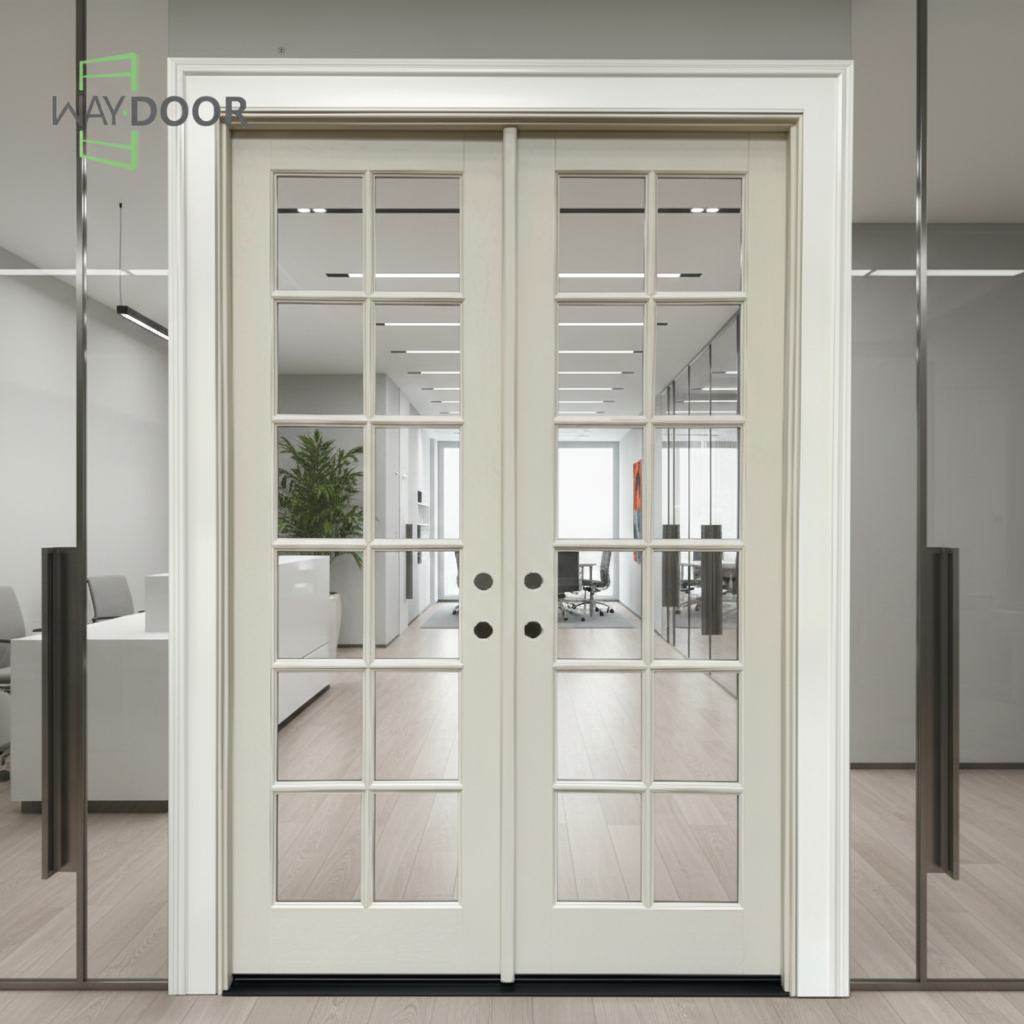 Luxury Modern Solid Wood Double Front Door