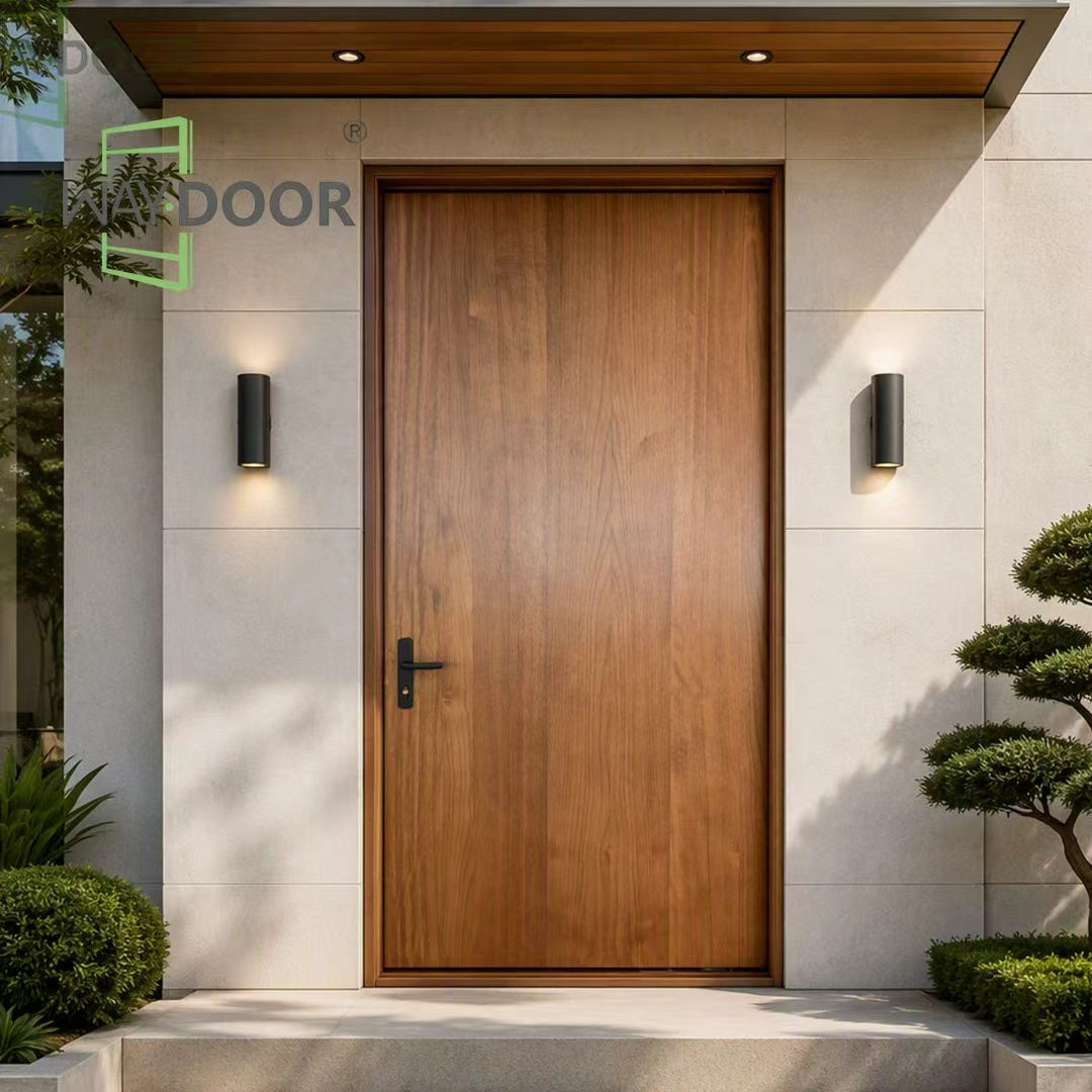 Modern Farmhouse Style Solid Wood Flat Pivot Entry Door