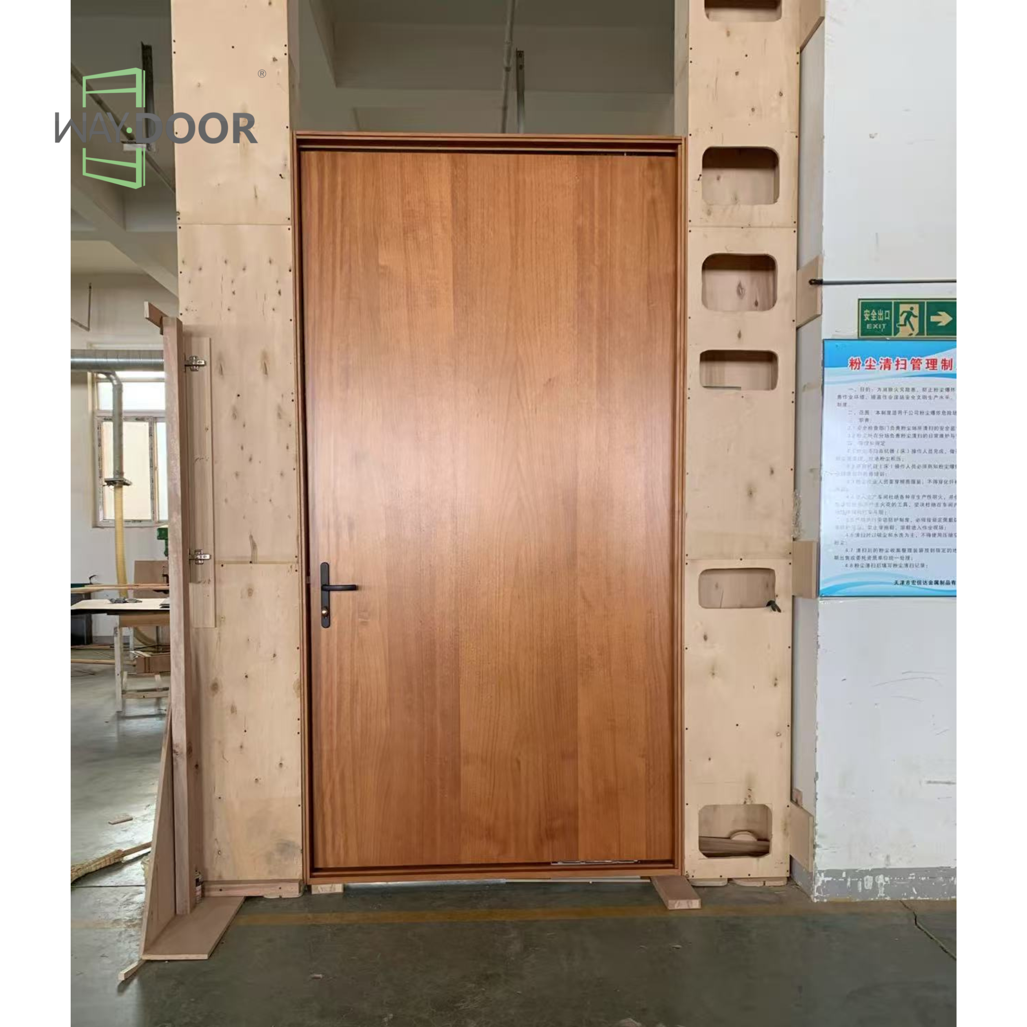 Modern Farmhouse Style Solid Wood Flat Pivot Entry Door