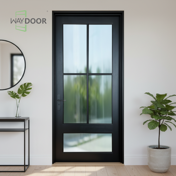 Custom Modern Solid Wood & Glass Interior Doors