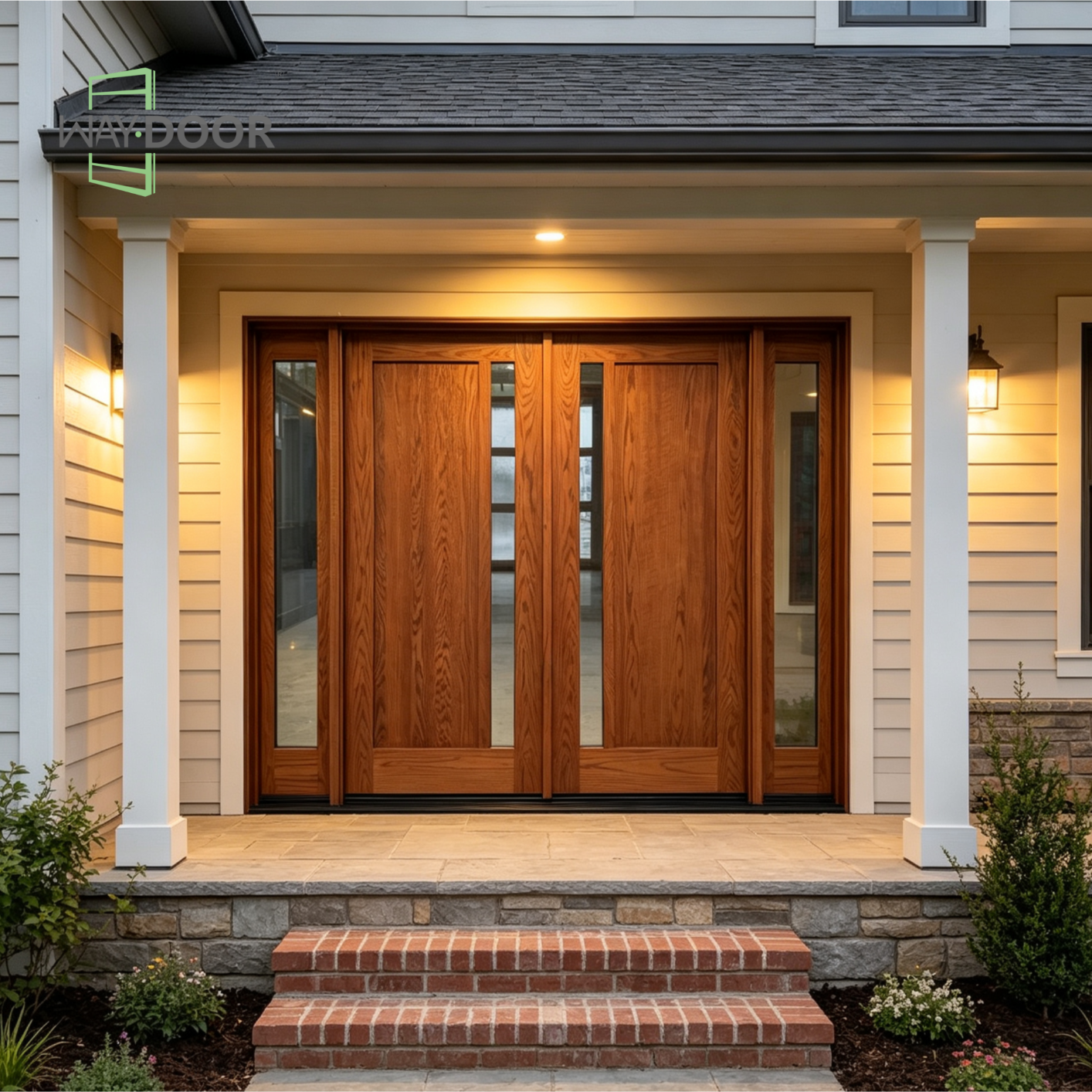 Premium Red Oak Hinged Exterior Door