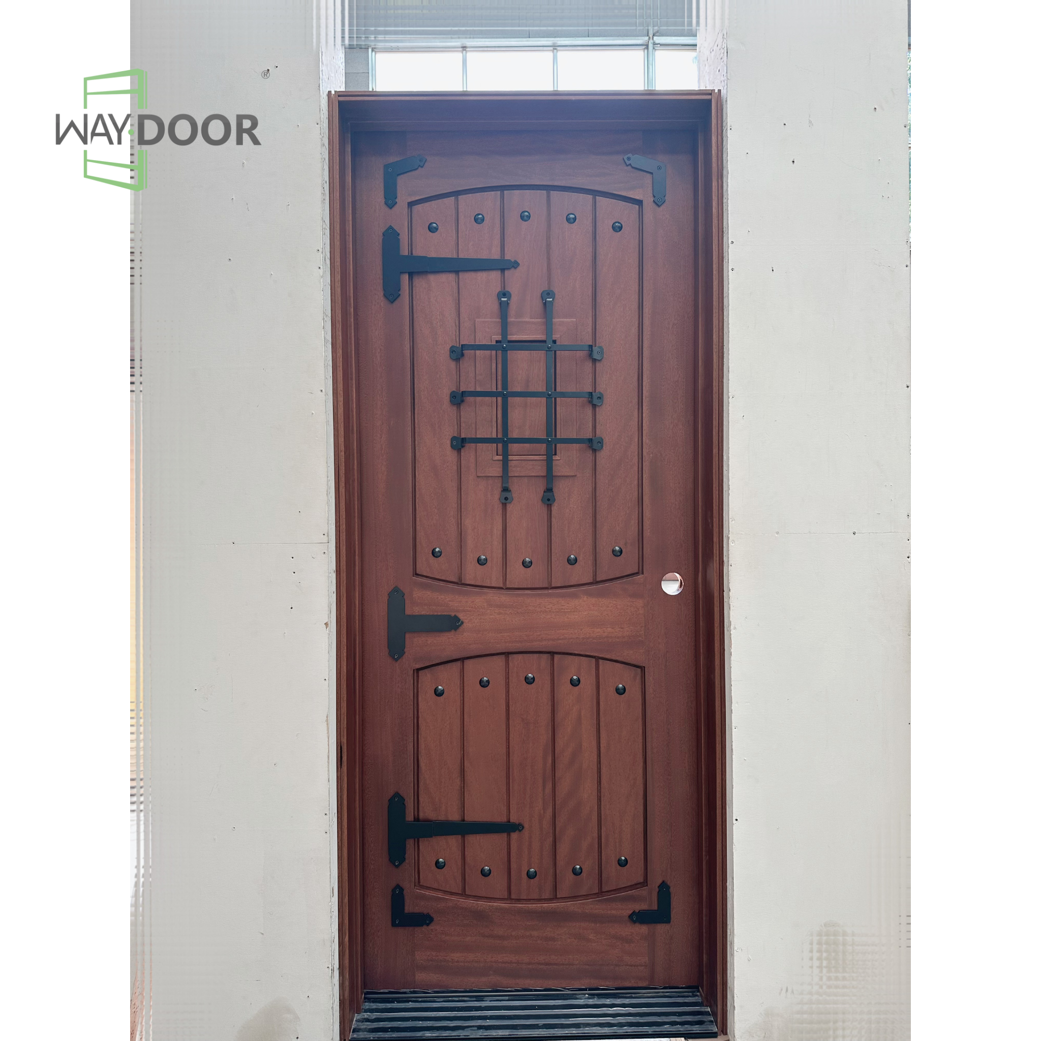 Rustic Solid Wood Exterior Hinged Door