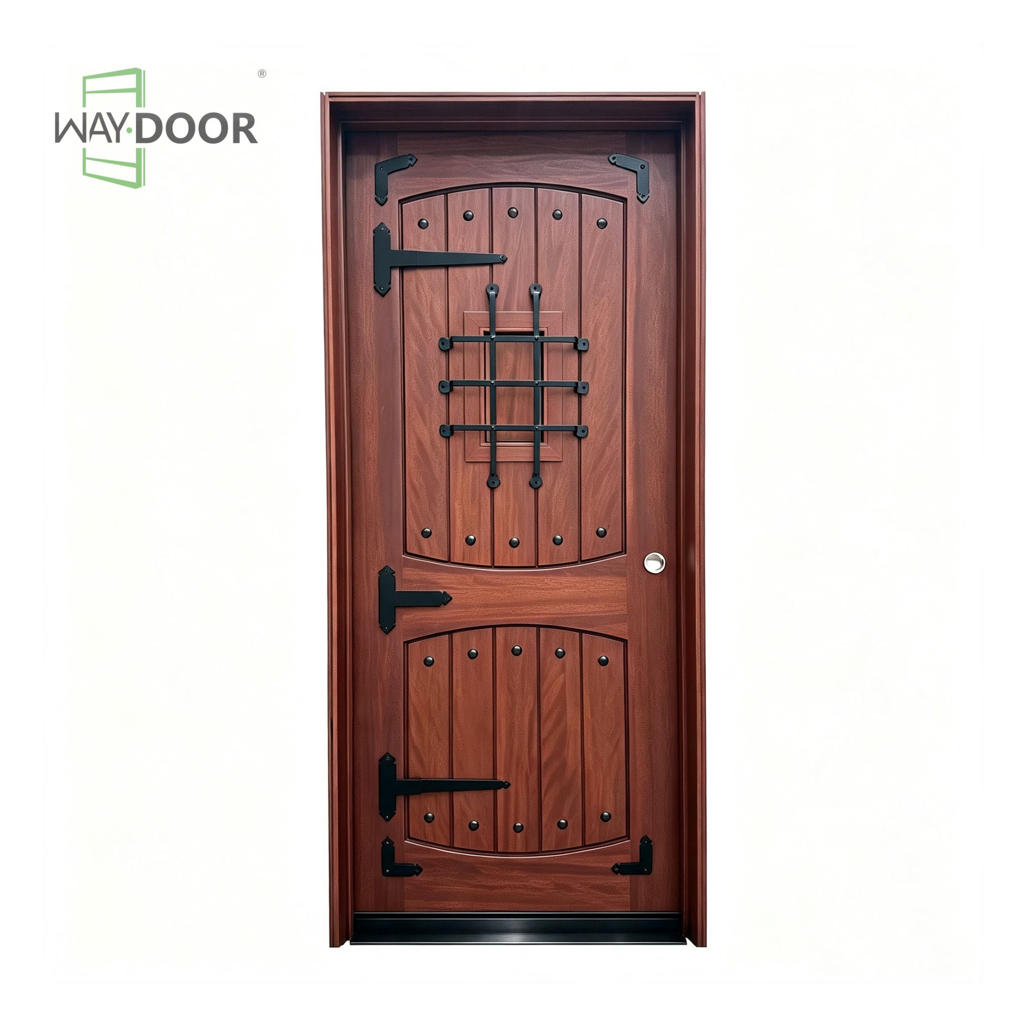 Rustic Solid Wood Exterior Hinged Door