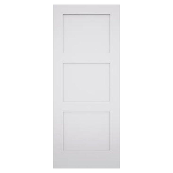 3 Panel Shaker Primed Wood Door