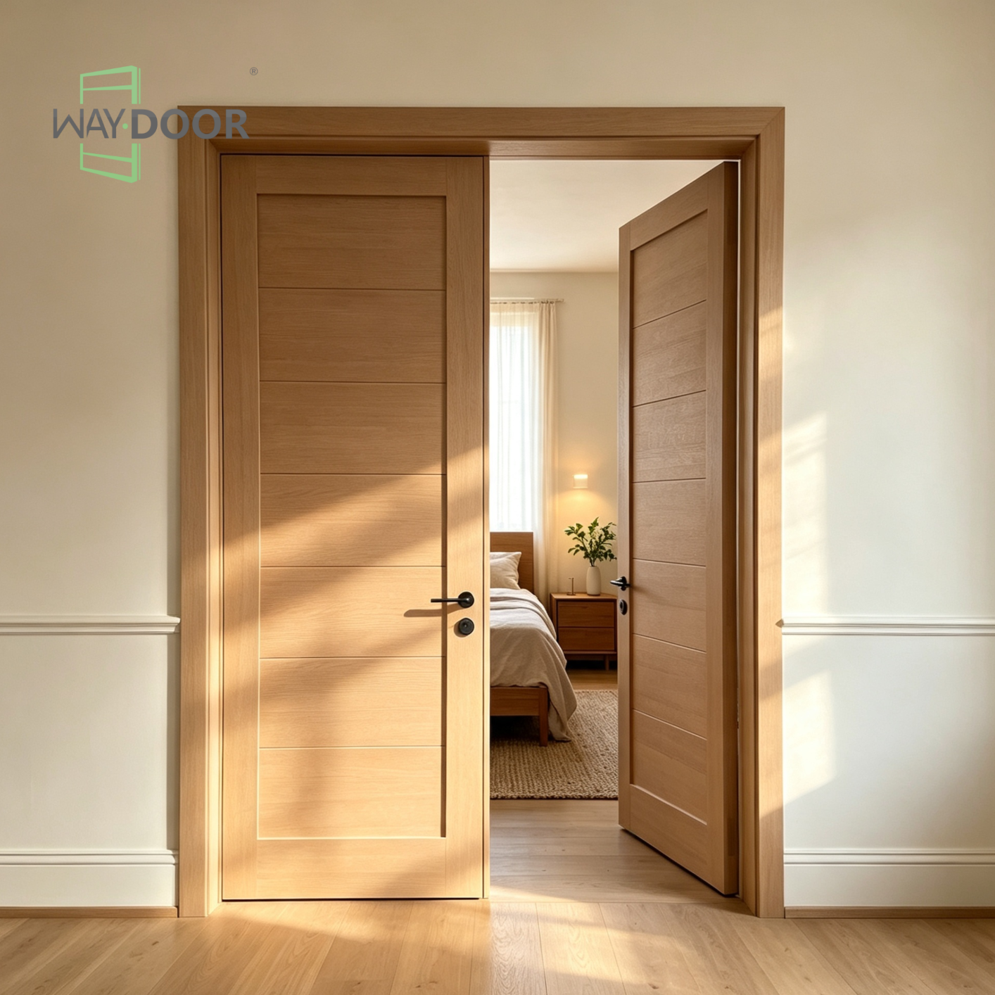 Shaker Solid Wood Double Interior Door