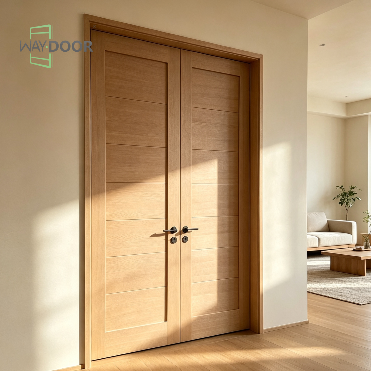 Shaker Solid Wood Double Interior Door