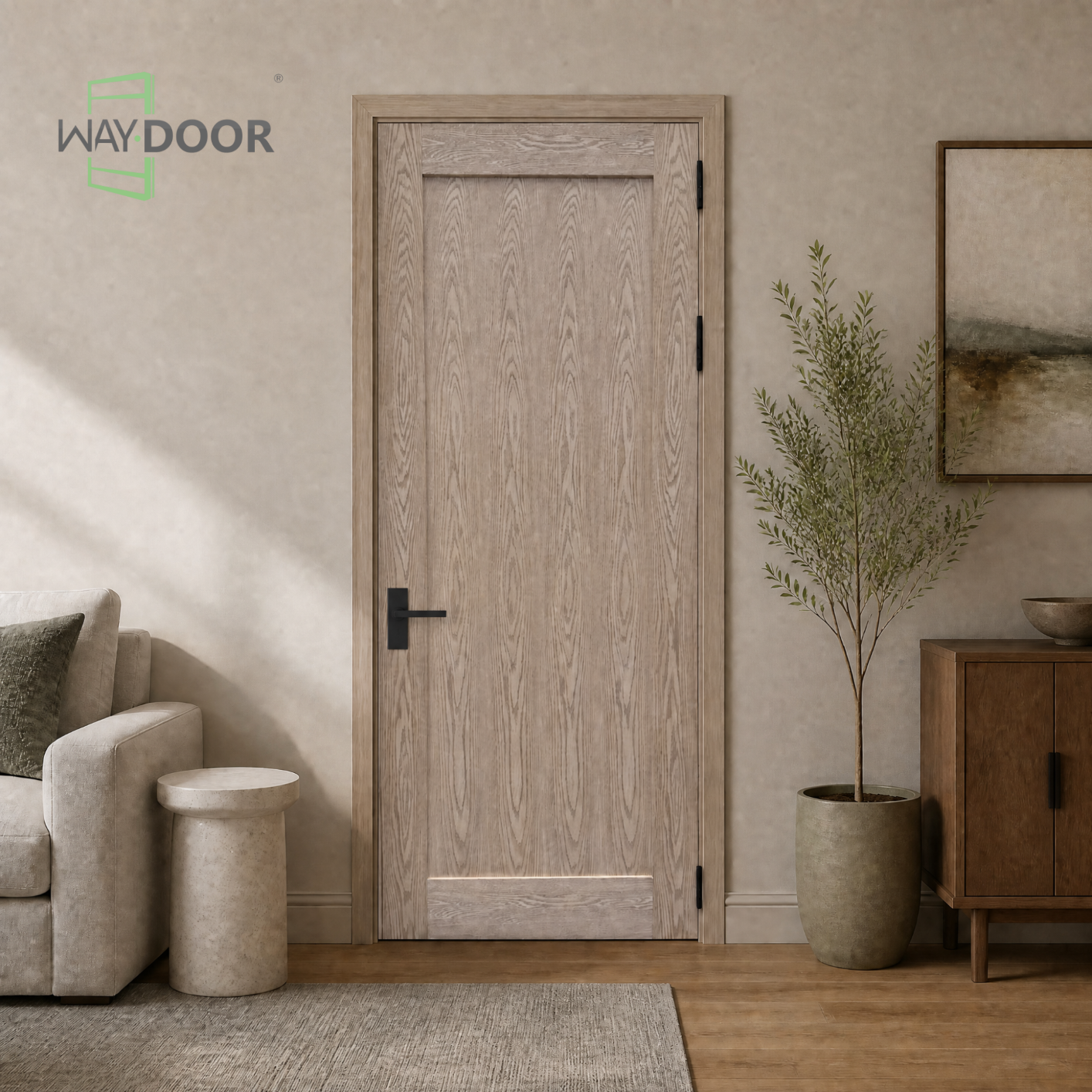 Shaker Solid Wood Interior Hinged Door