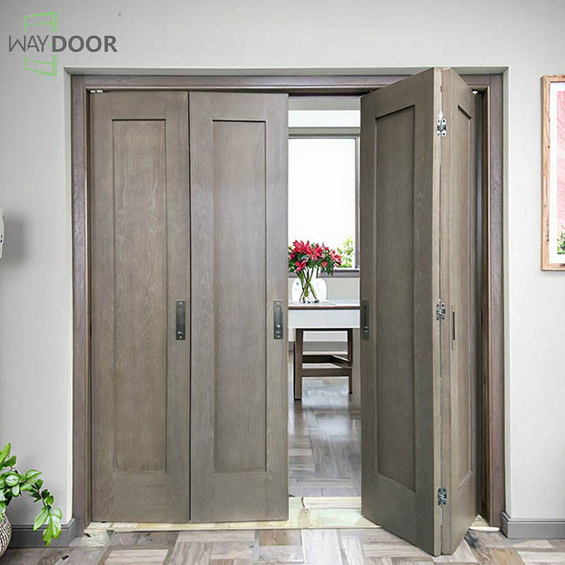 New Shaker Style Solid Wood Folding Interior Doors