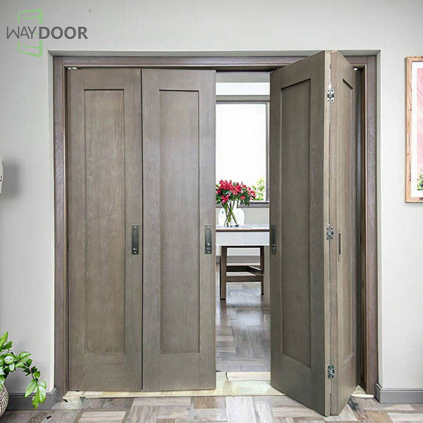 New Shaker Style Solid Wood Folding Interior Doors