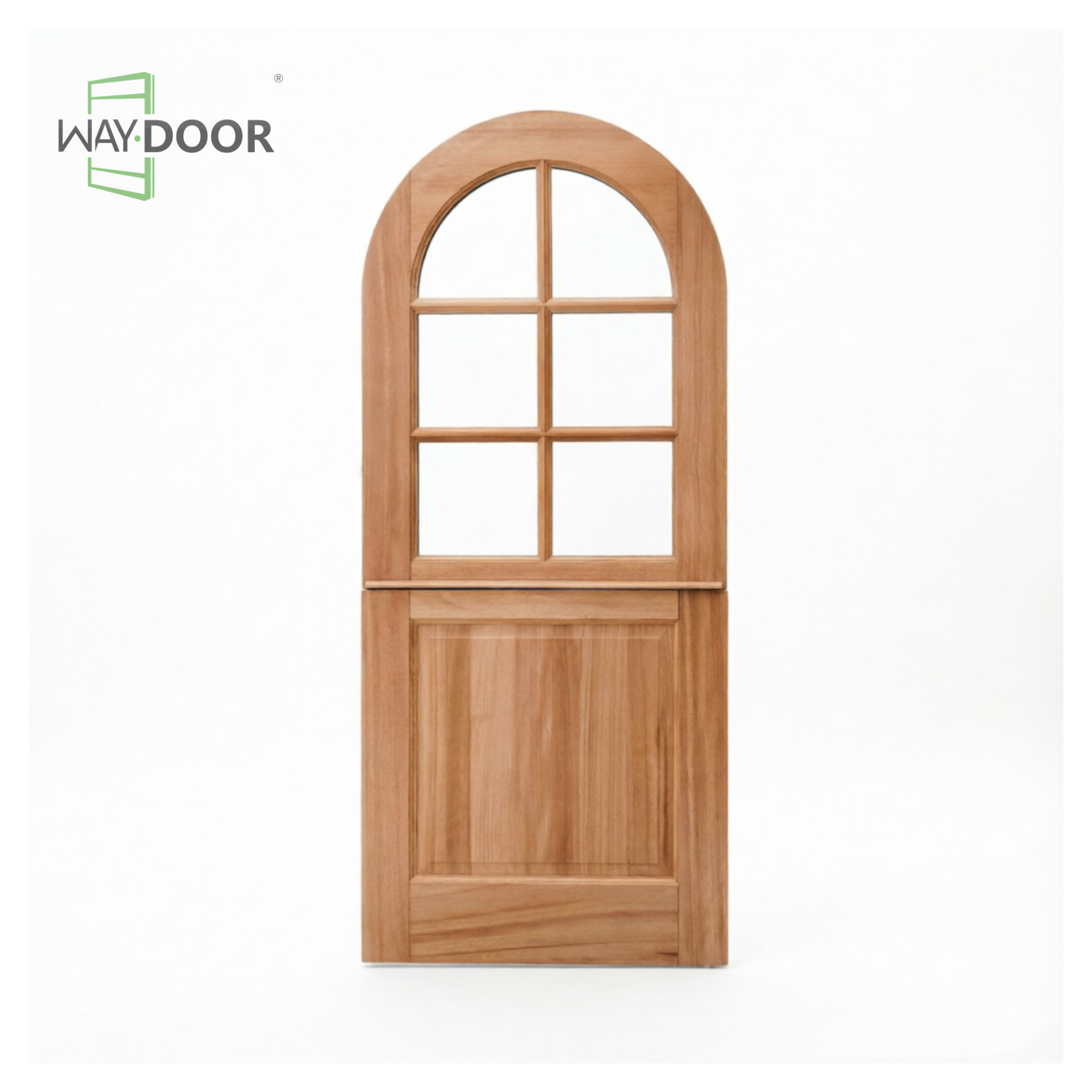 Solid Wood Arched Dutch Screen Entry Door