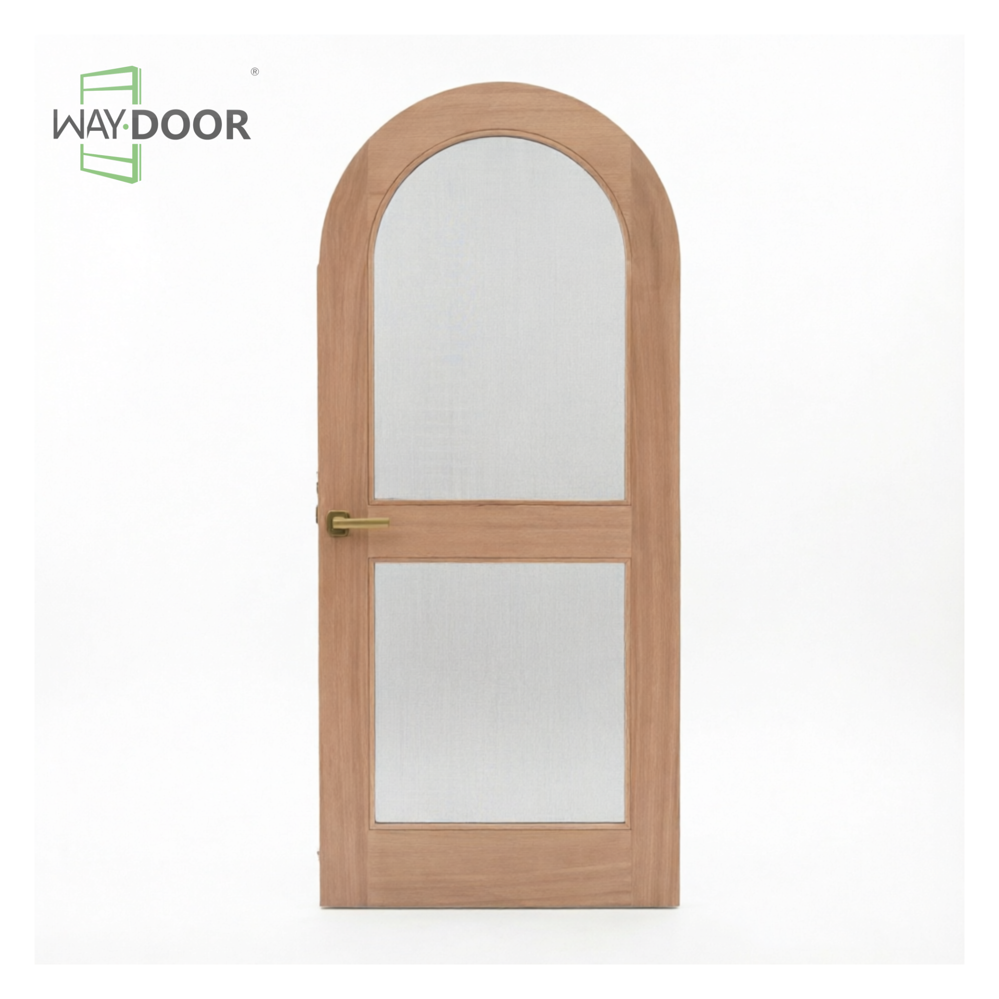 Solid Wood Arched Dutch Screen Entry Door