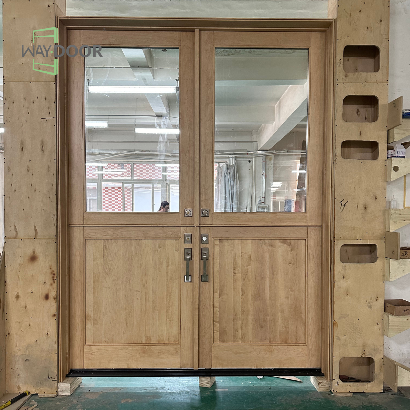 Solid Wood Dutch Double Entry Door