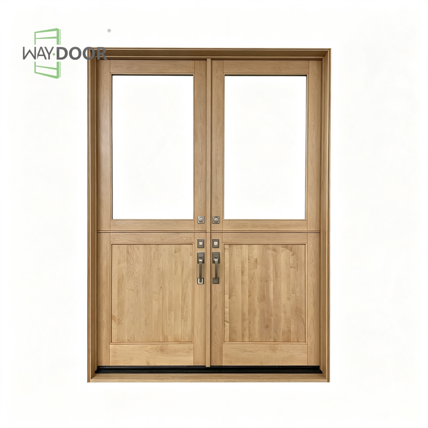 Solid Wood Dutch Double Entry Door