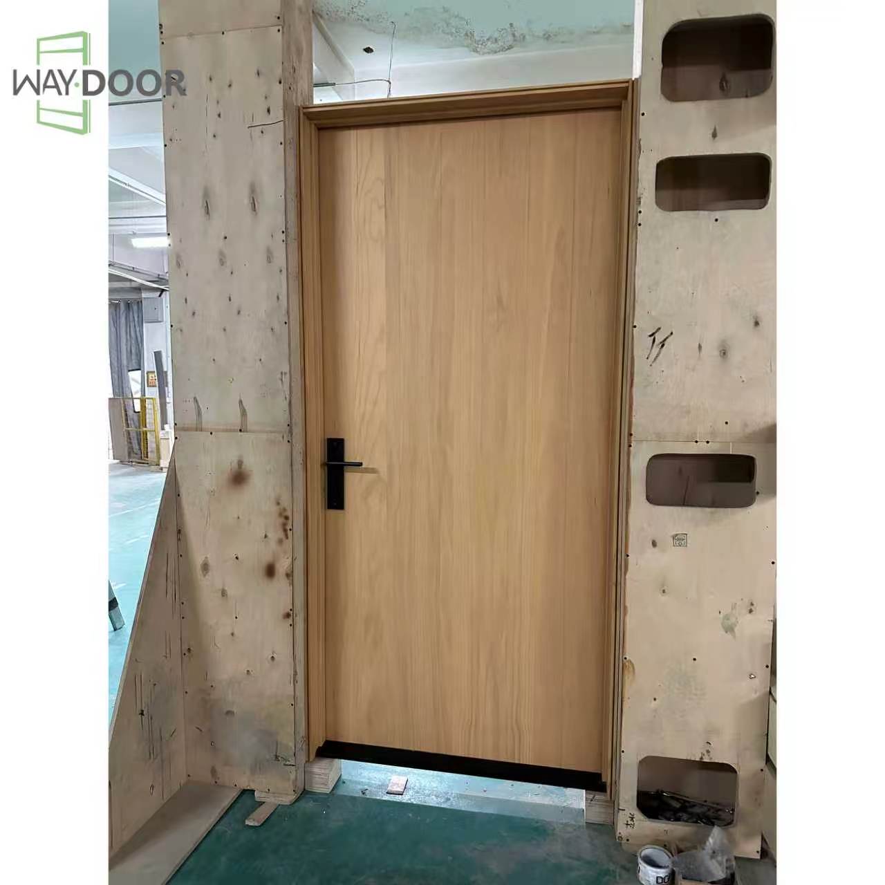 Solid Wood Flat Exterior Hinge Door