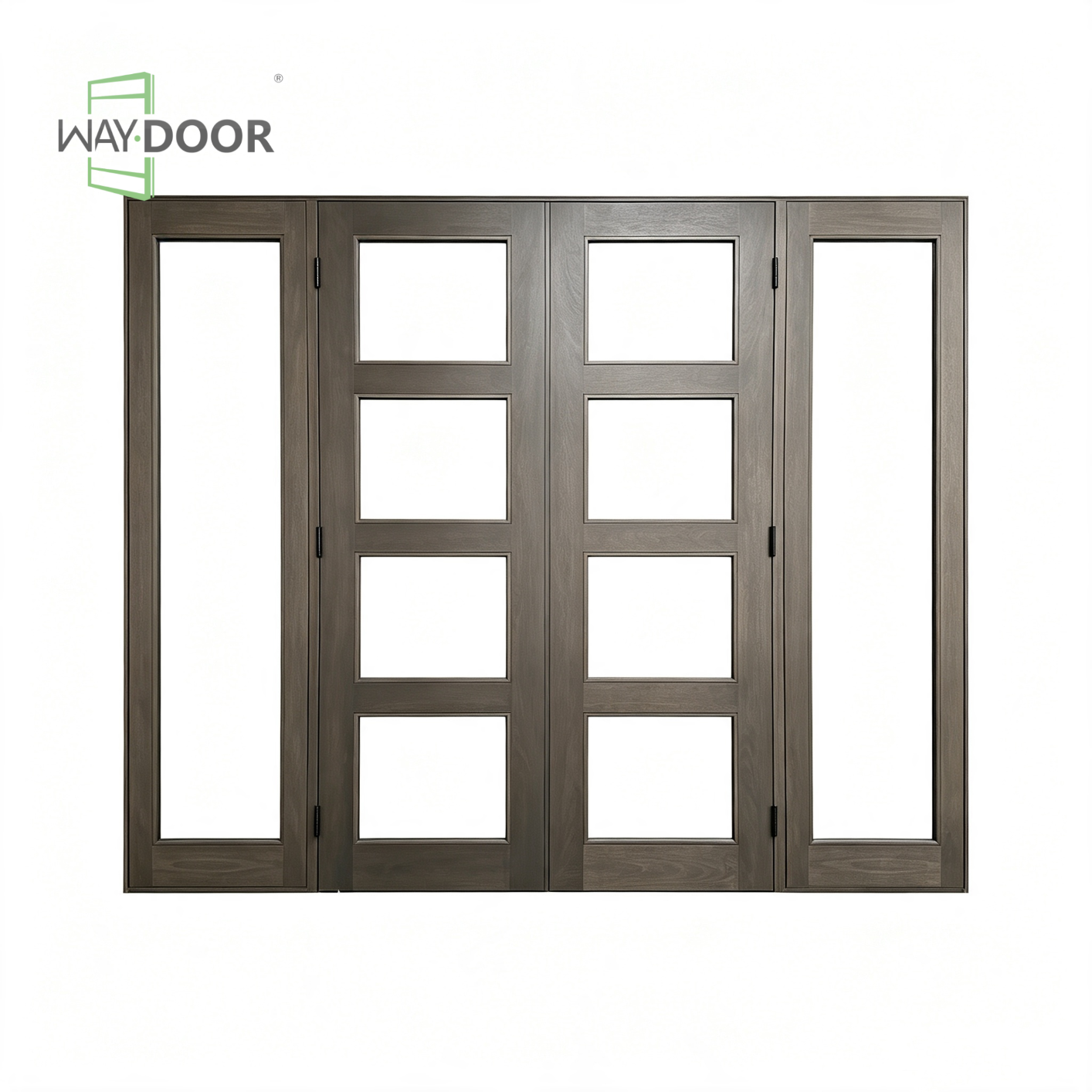 Solid Wood Multi‑Glass Hinged Exterior Door