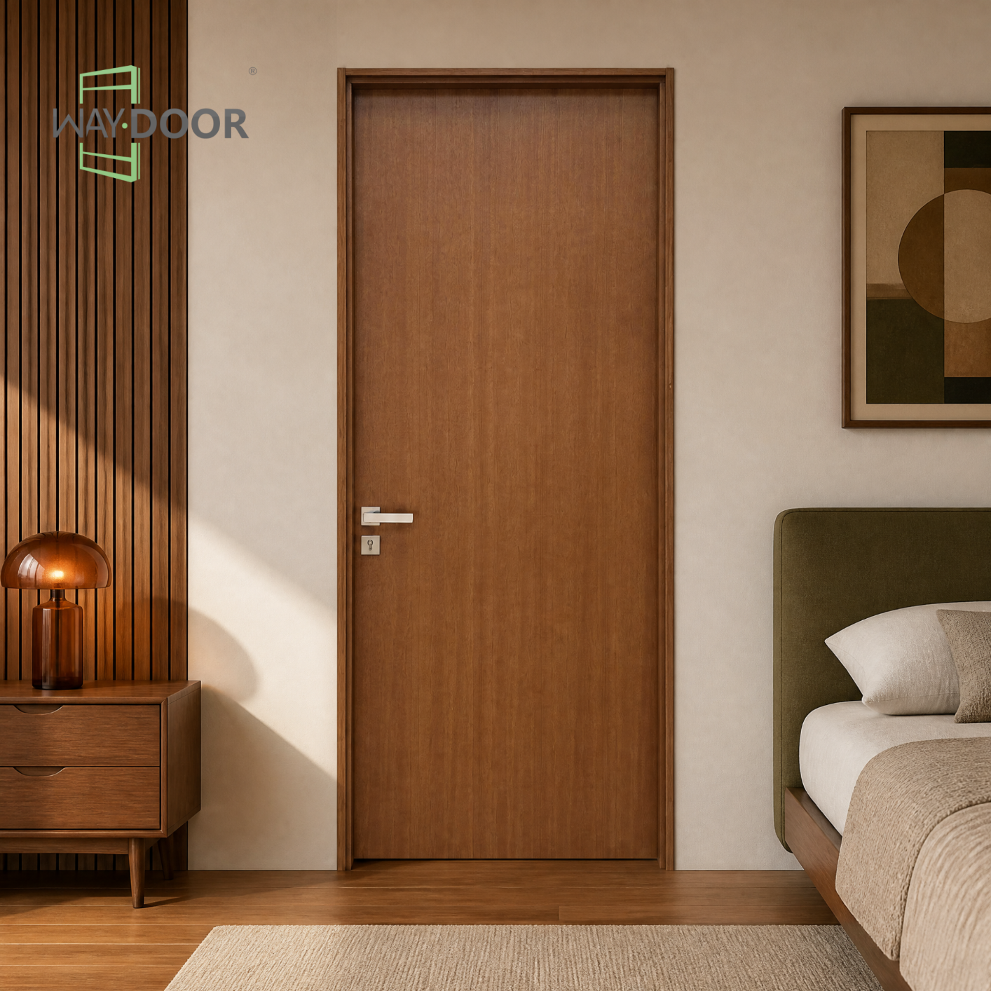 Solid Wood Slab Interior Swing Door