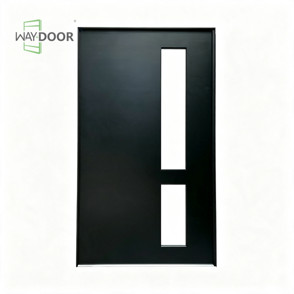 Vertical Lite Solid Wood Pivot Entry Door