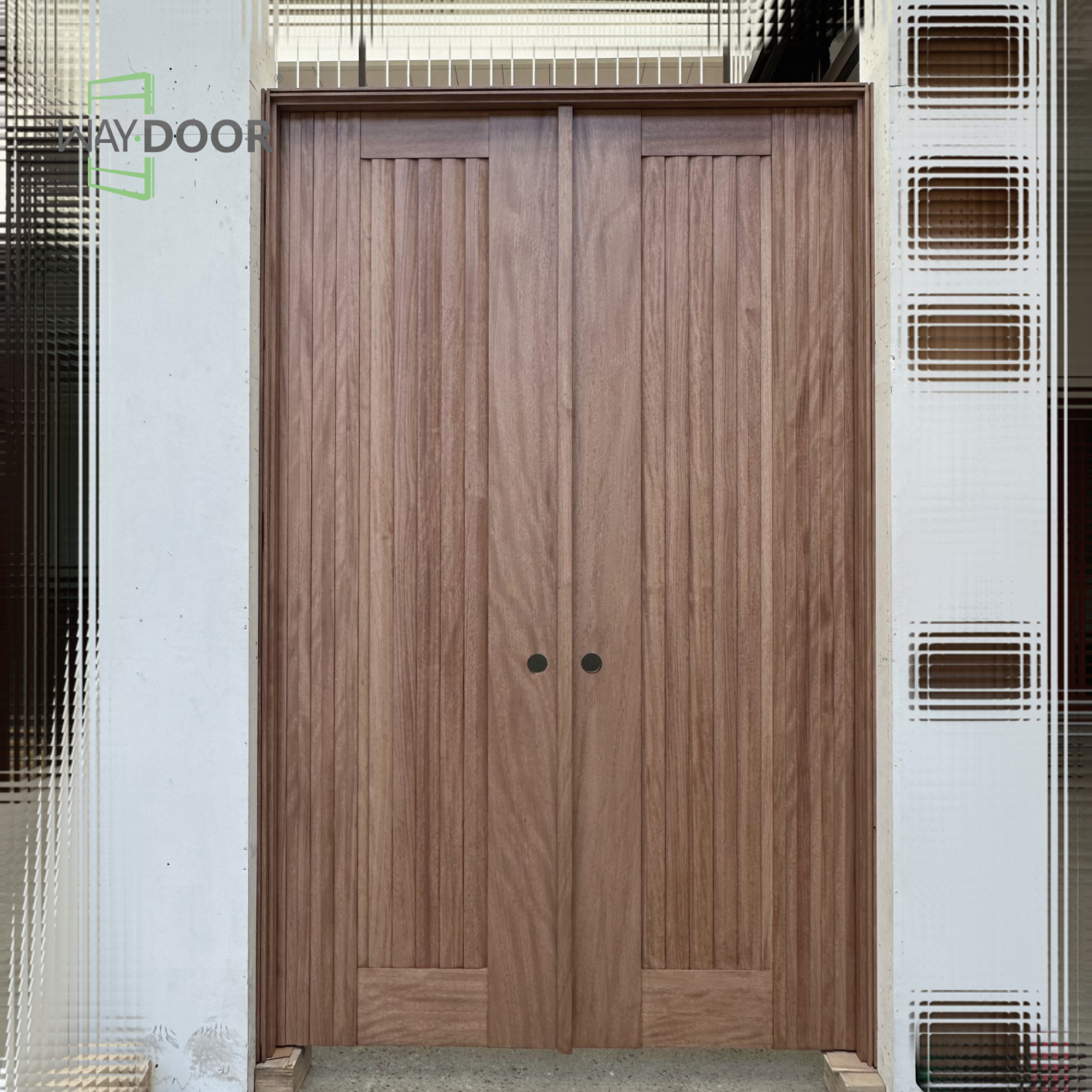 Vertical Panel Double Interior Door