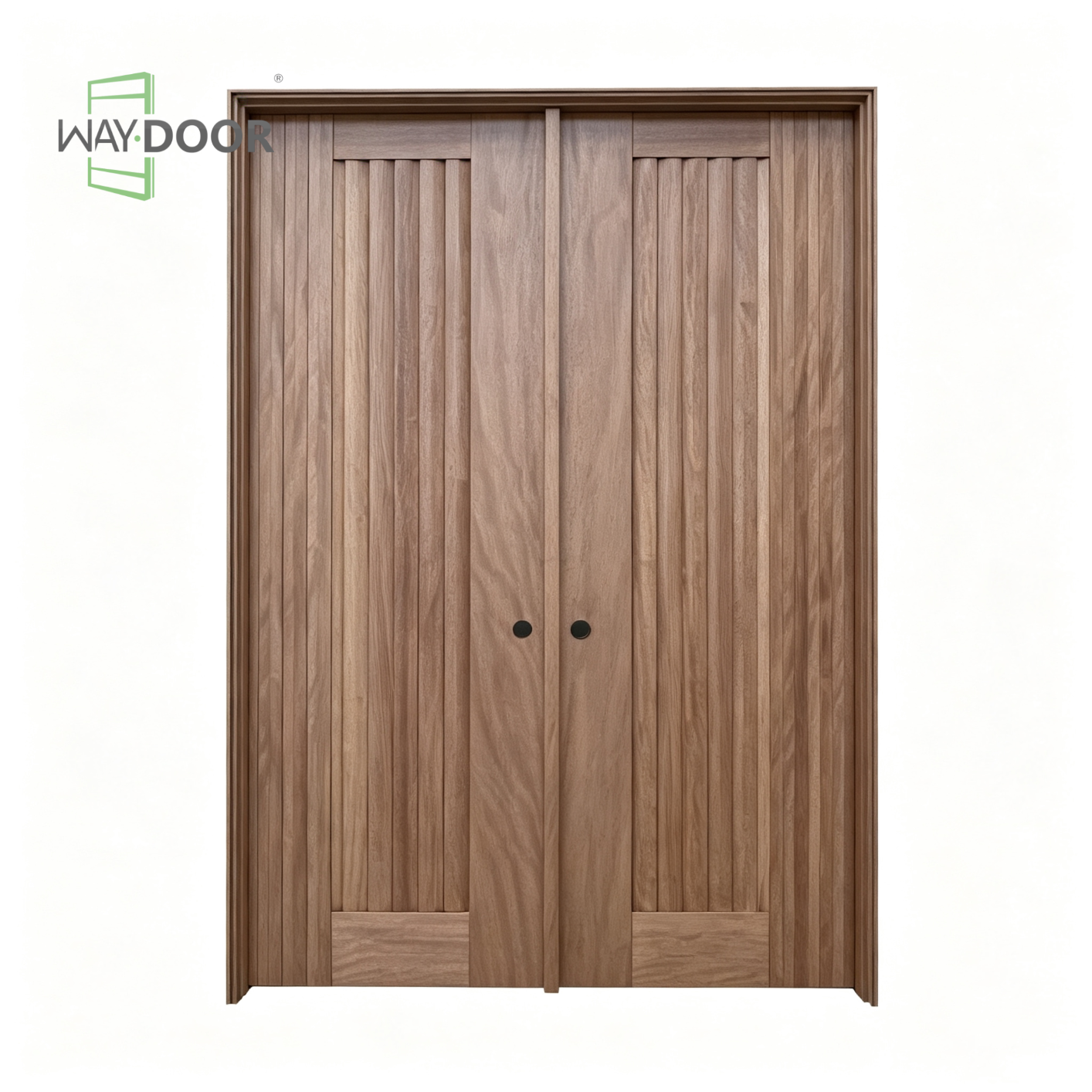 Vertical Panel Double Interior Door