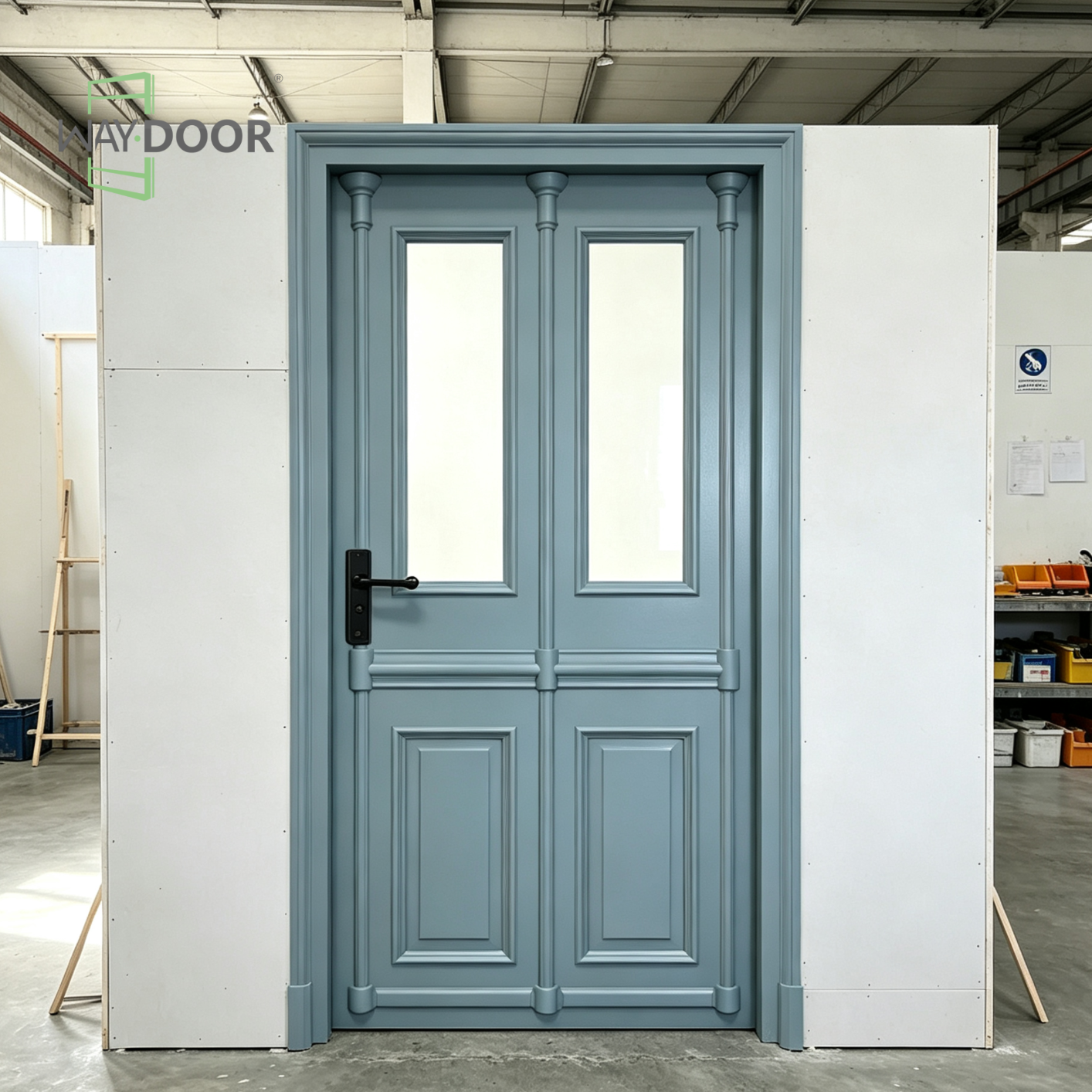 Vintage French Column Glass Interior Door