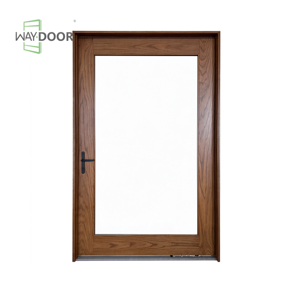 Warm Tone Transitional Full Glass Entry Door