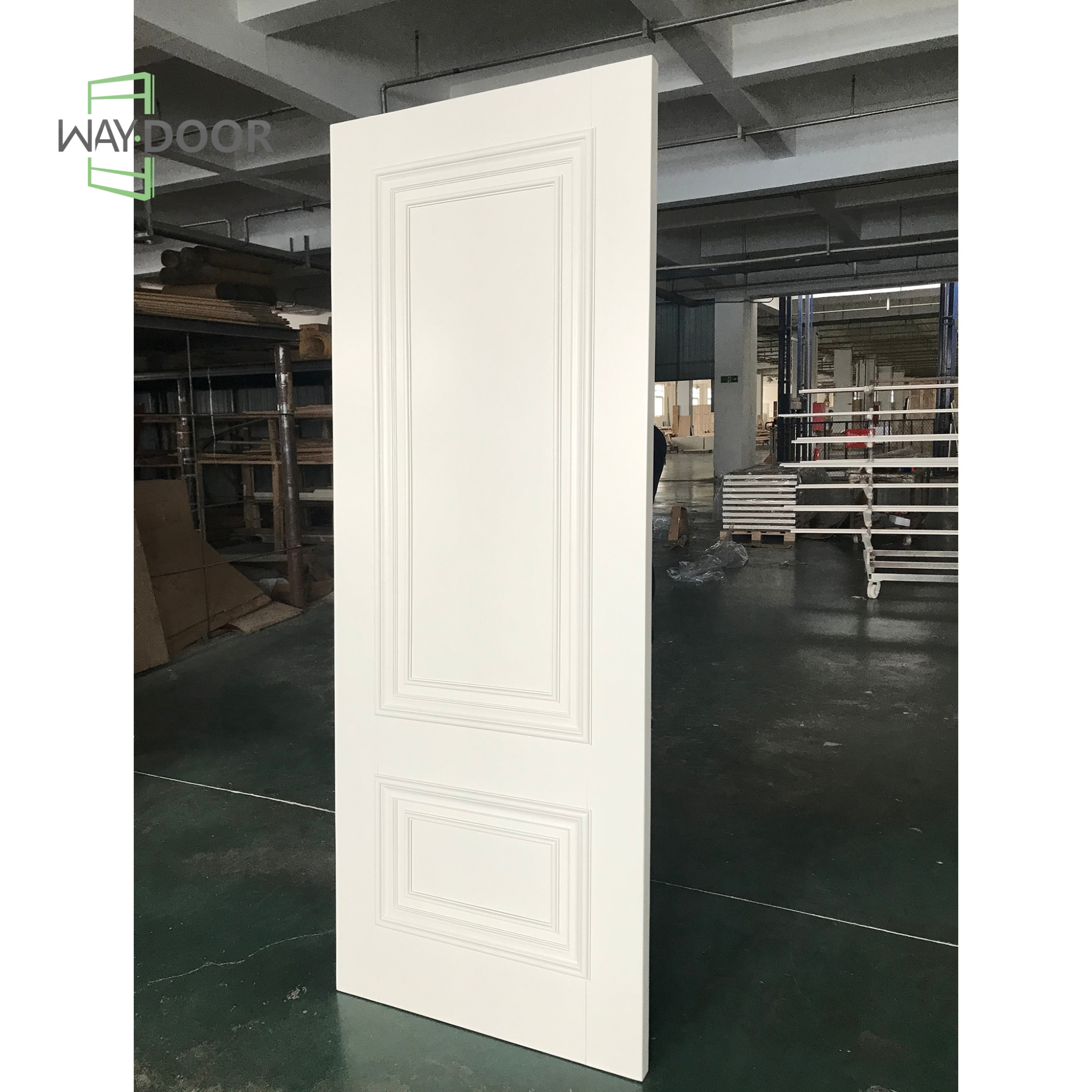White Painted Solid Pine Wood Interior Door