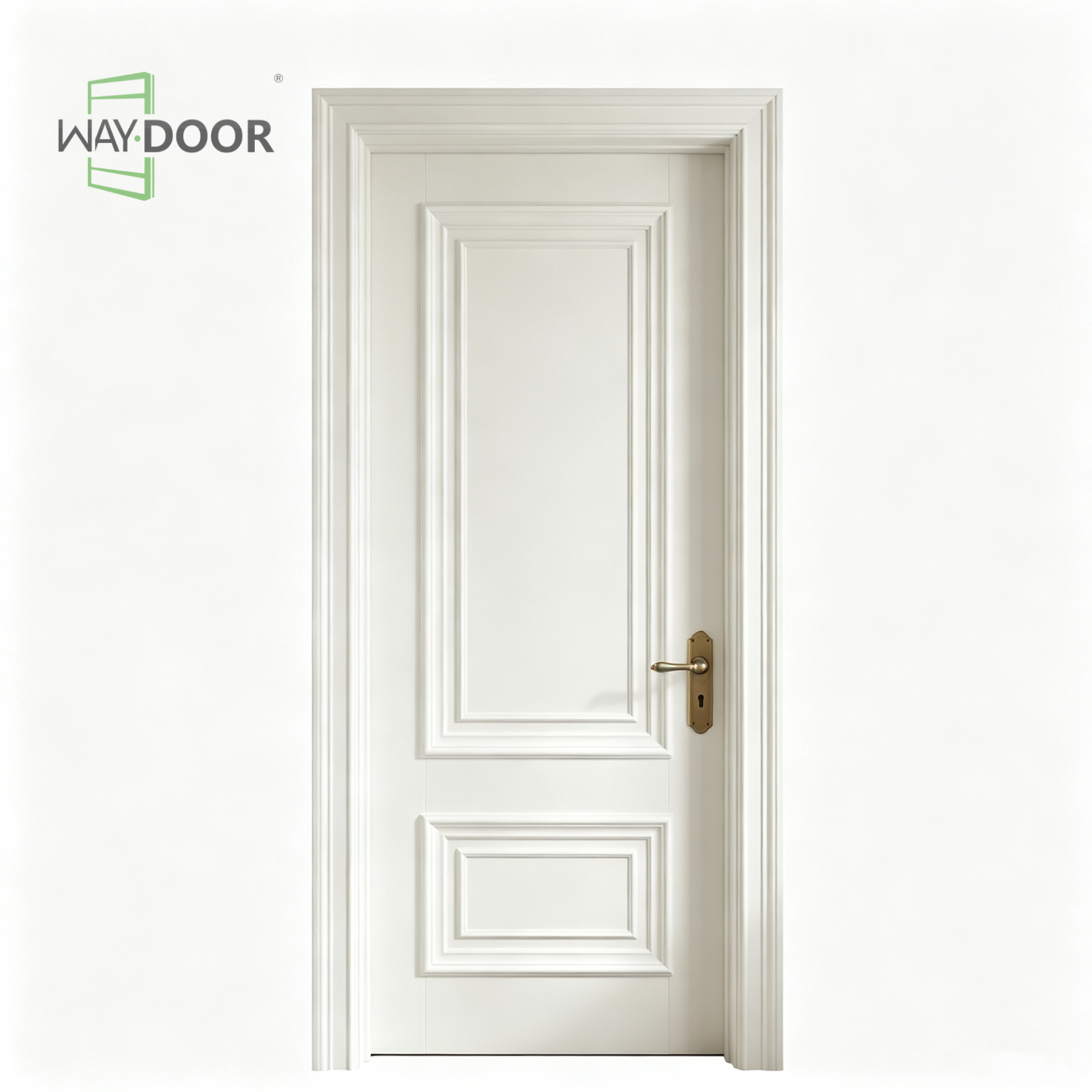 White Painted Solid Pine Wood Interior Door
