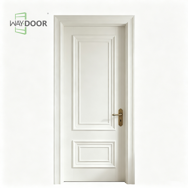 White Painted Solid Pine Wood Interior Door