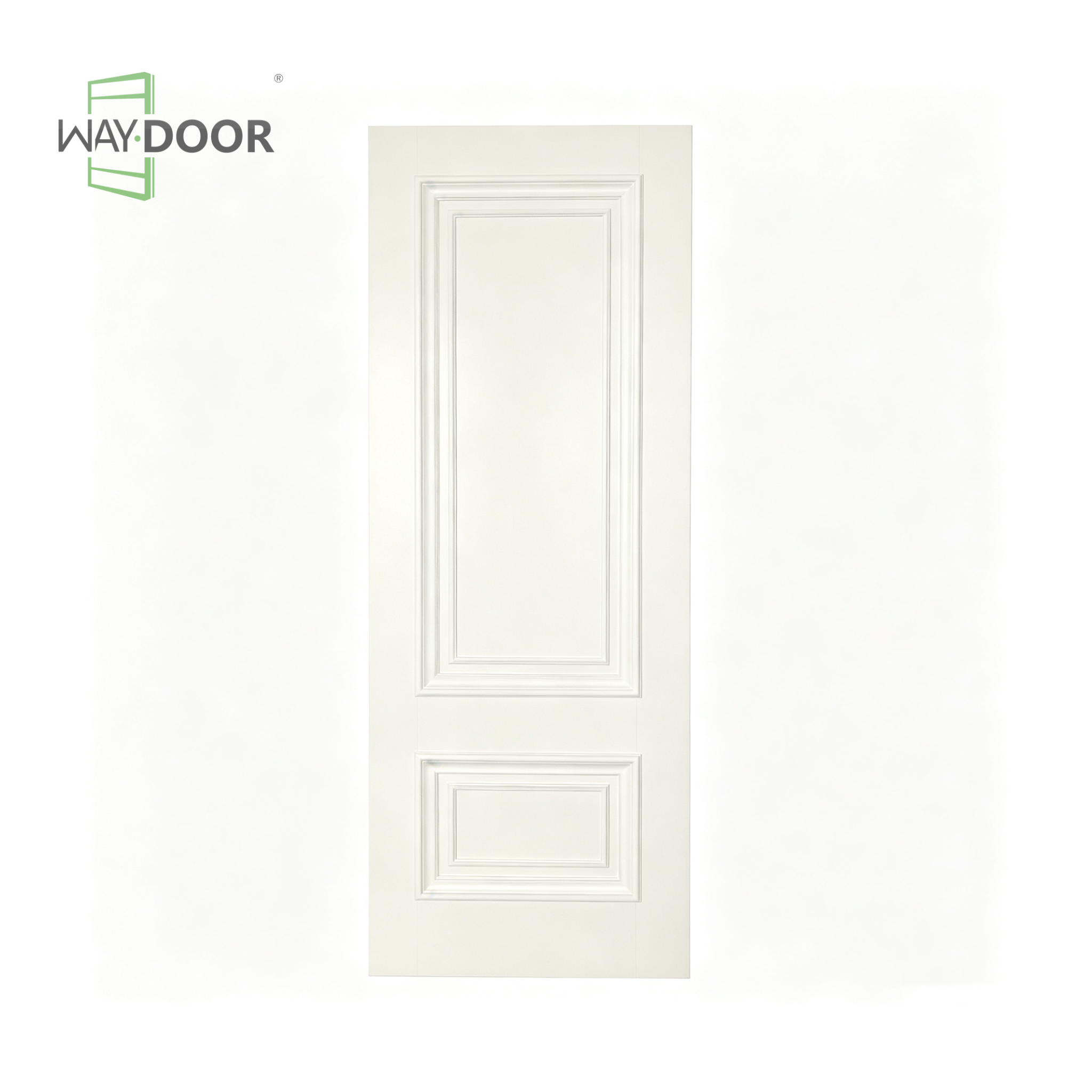 White Painted Solid Pine Wood Interior Door