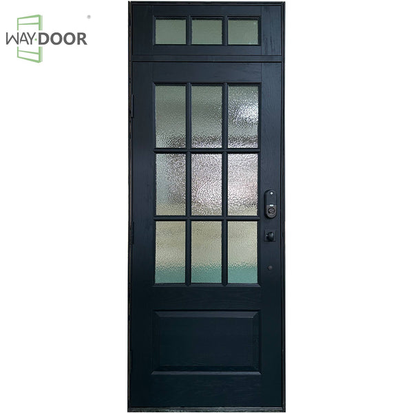 Custom Solid Red Oak Exterior Door
