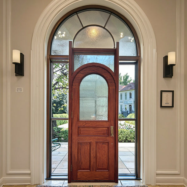 French Style Solid Wood Entry Door with Glass