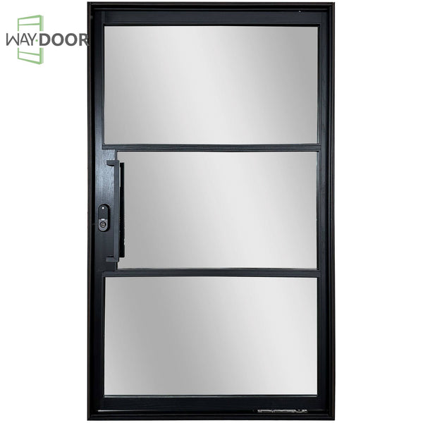 French Style Thermal Break Aluminum Glass Wood Doors